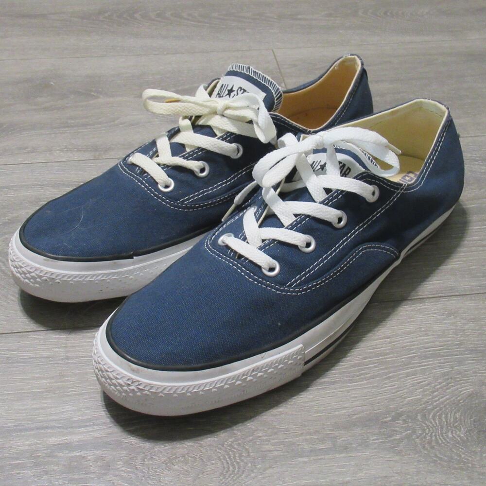 Converse All Stars Sneakers Men 13 Navy Canvas Unisex Low Top EUC